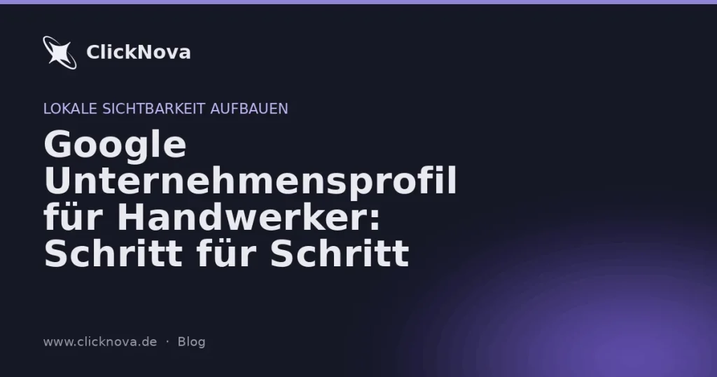 Handwerker aktualisiert sein Google Unternehmensprofil mit Fotos und Öffnungszeiten.