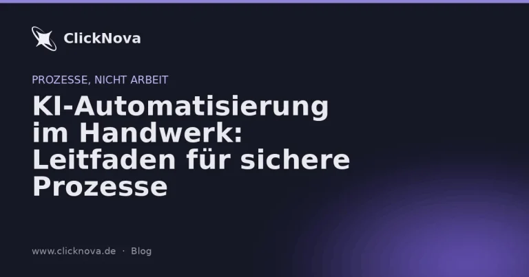 KI-Automatisierung im Handwerk: der Leitfaden